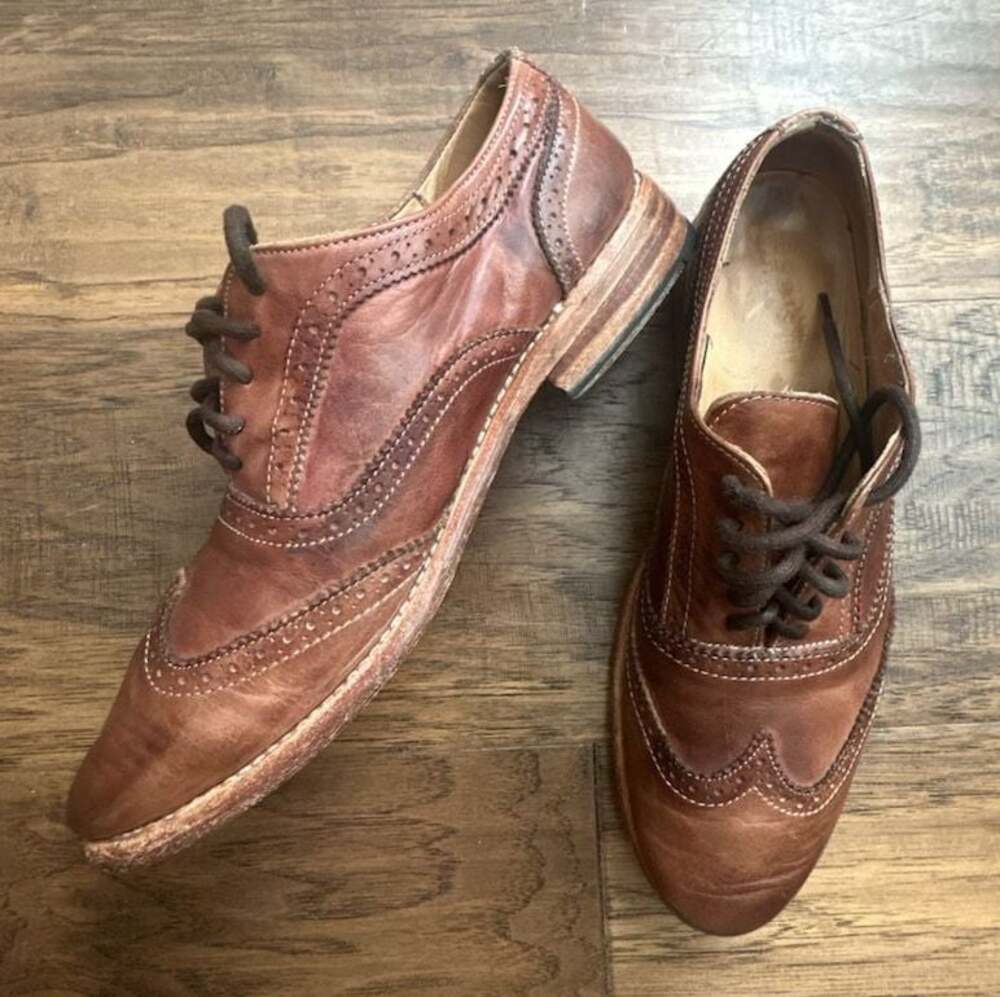 Bed Stu Lita Women's Wingtip Leather Oxford Shoes in Tan Rustic - Picture 2 of 8